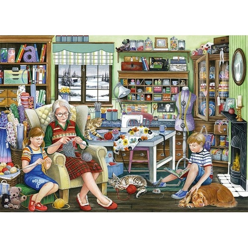 Jumbo - Granny's Sewing Room Puzzle 1000pc