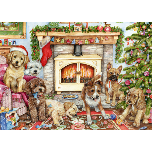 Jumbo - Christmas Puppies Puzzle 500pc
