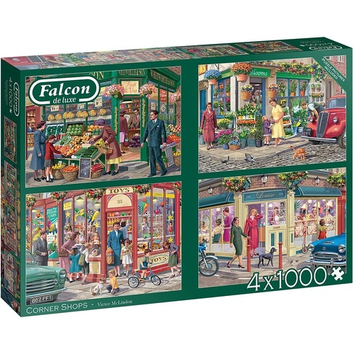 Jumbo - Corner Shops Puzzle 4 x 1000pc