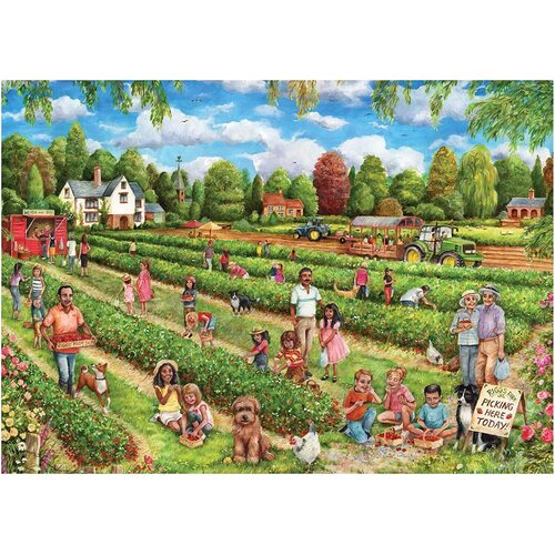 Jumbo - Strawberry Picking Puzzle 1000pc
