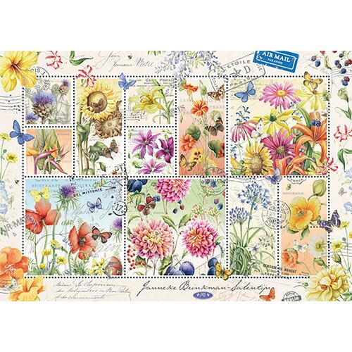 Jumbo - Flower Stamps Summer Puzzle 1000pc