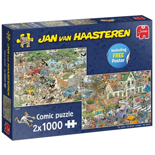Jumbo - Jan Van HaasterenSafari/The Storm Puzzle 2 x 1000pc