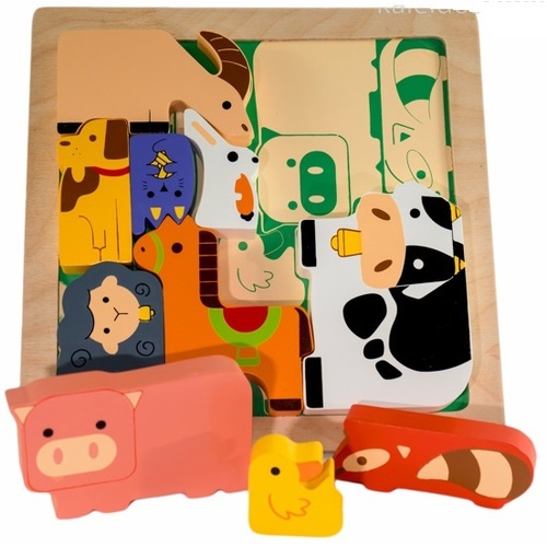Kiddie Connect - Farm Animal Chunky Puzzle