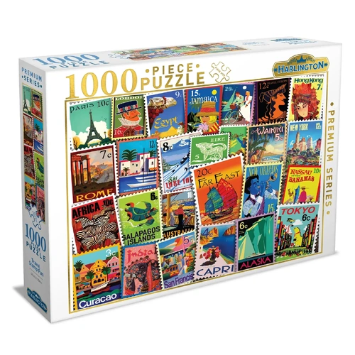 Harlington - Travel Stamp Fun Puzzle 1000pc