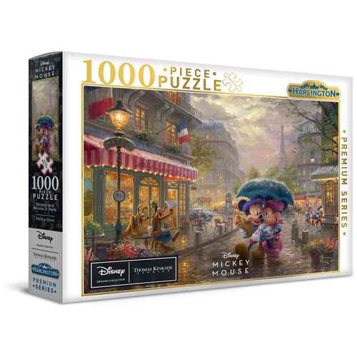 Harlington - Thomas Kinkade Disney - Mickey and Minnie in Paris Puzzle 1000pc (DAMAGED BOX)