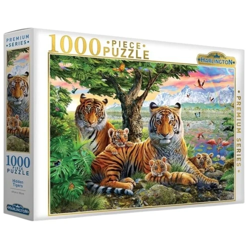 Harlington - Hidden Tigers Puzzle 1000pc