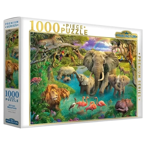 Harlington - African Waterhole Puzzle 1000pc