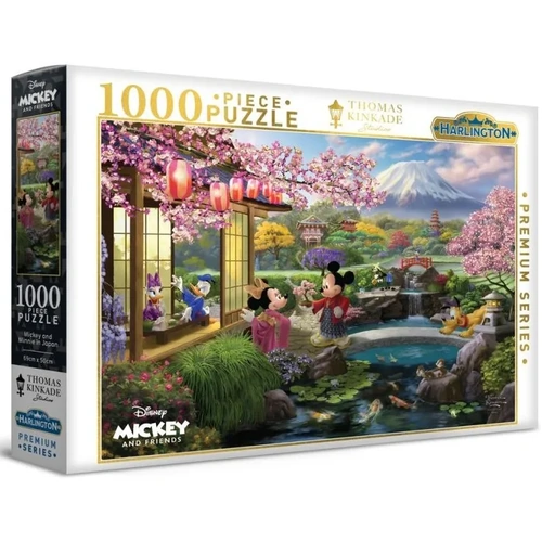 Harlington - Thomas Kinkade Disney Mickey & Minnie In Japan Puzzle 1000pc