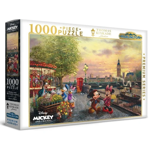 Harlington - Thomas Kinkade Disney Mickey & Minnie In London Puzzle 1000pc