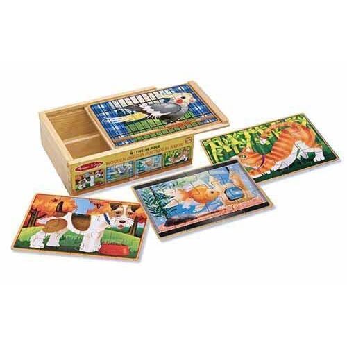 Melissa & Doug - Pets Jigsaw Puzzles in a Box 12pc