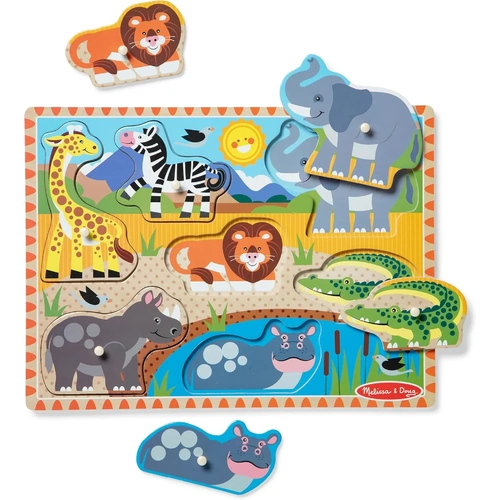 Melissa & Doug - Safari Peg Puzzle