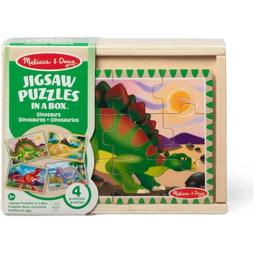Melissa & Doug - Dinosaurs Puzzles in a Box 12pc
