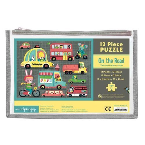 Mudpuppy - On the Road Pouch Puzzle 12pc