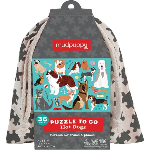 Mudpuppy - Hot Dogs Puzzle To Go 36pc