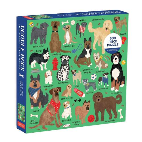 Mudpuppy - Doodle Dogs Puzzle 500pc
