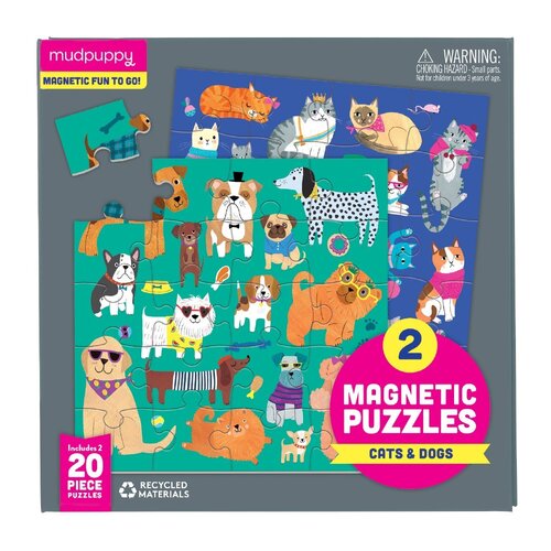Mudpuppy - Cats and Dogs Magnetic Puzzle 20pc