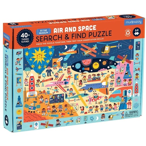 Mudpuppy - Search & Find Puzzle - Air and Space Museum 64pc
