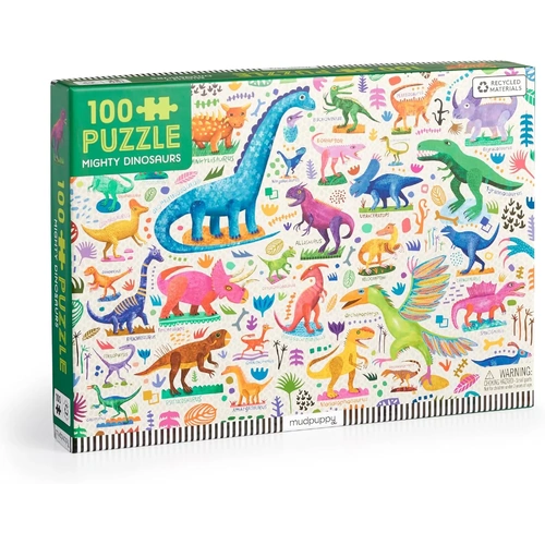 Mudpuppy - Mighty Dinosaurs Puzzle 100pc