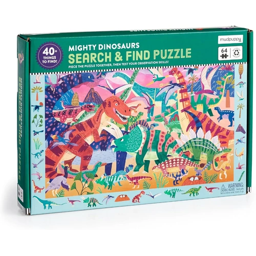 Mudpuppy - Search & Find Puzzle - Mighty Dinosaurs 64pc