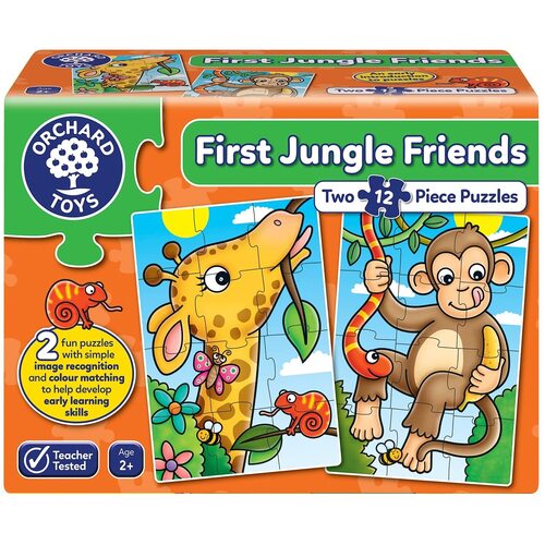Orchard Toys - First Jungle Friends Puzzles 2 x 12pc