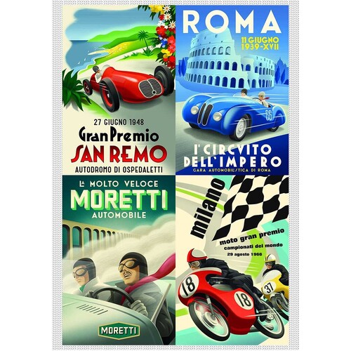 Piatnik - Vintage Italian Auto Posters Puzzle 1000pc