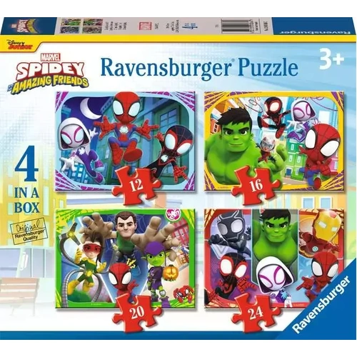 Ravensburger - Spidey & His Amazing Friends 4 Puzzles In A Box