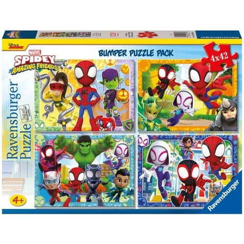 Ravensburger - Spidey & His Friends Bumper Puzzle Pack 4x42pc