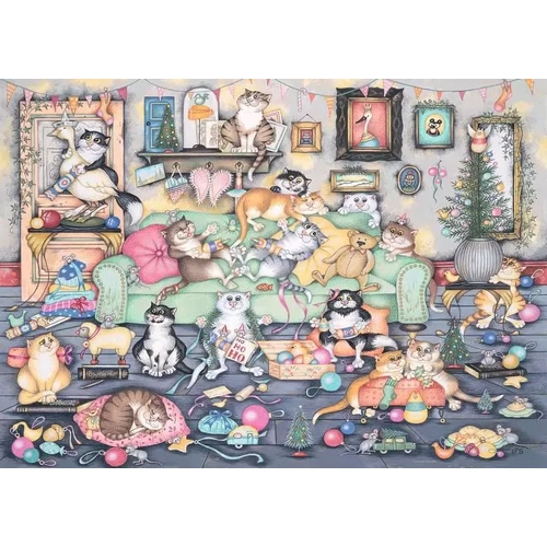 Ravensburger - Crazy Cats Christmas Crackers Puzzle 1000pc