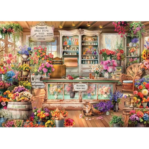 Ravensburger - All Seasons Flower Shop Puzzle 1000pc