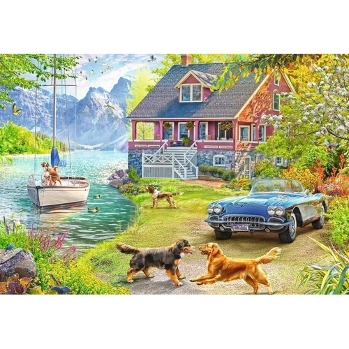 Ravensburger - Summer Lake House Large Format Puzzle 200pc