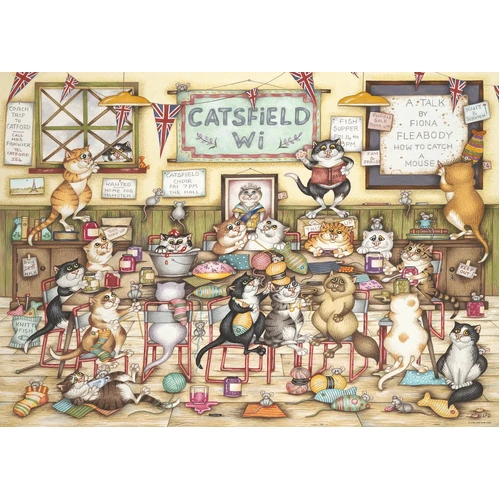 Ravensburger - Crazy Cat's at the WI Puzzle Puzzle 1000pc