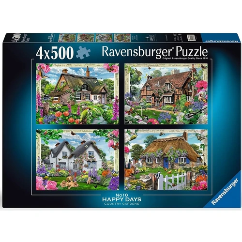 Ravensburger - Happy Days - Country Gardens Puzzle 4x500pc