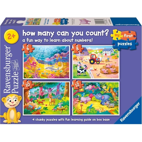 Ravensburger - My First Puzzles - How Many Can You Count? (4 puzzles)
