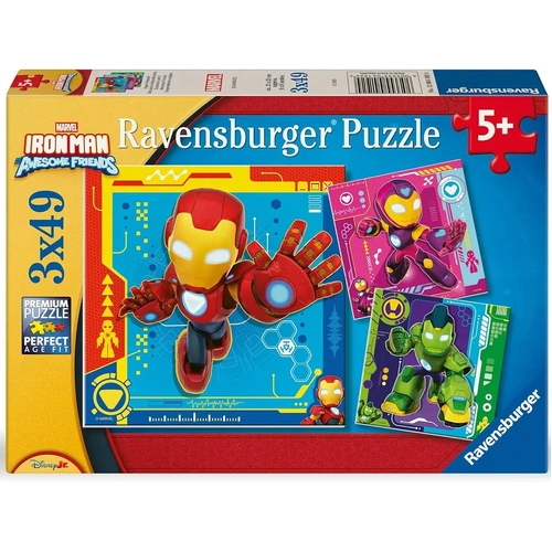 Ravensburger - Iron Man & His Awesome Friends Puzzle 3x49pc