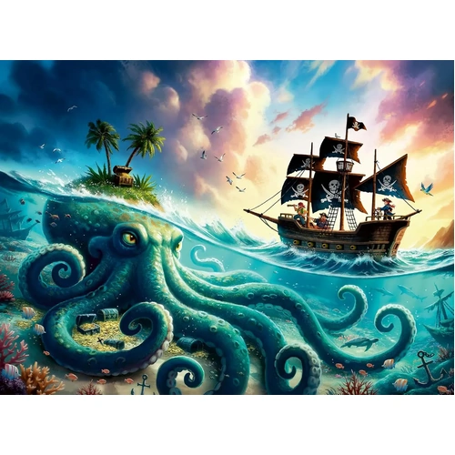 Ravensburger - Octopus Treasure Puzzle 100pc