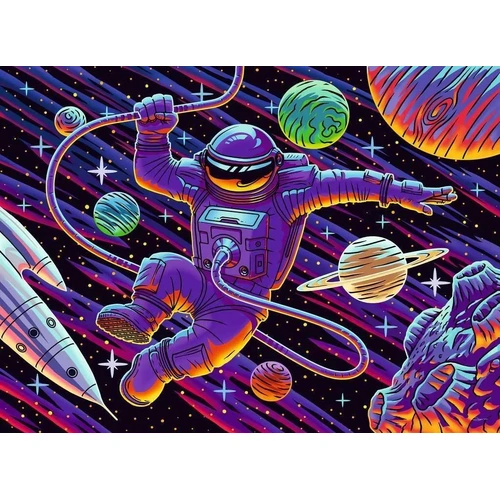 Ravensburger - Outer Space Adventure Glow-in-the-Dark Puzzle 200pc