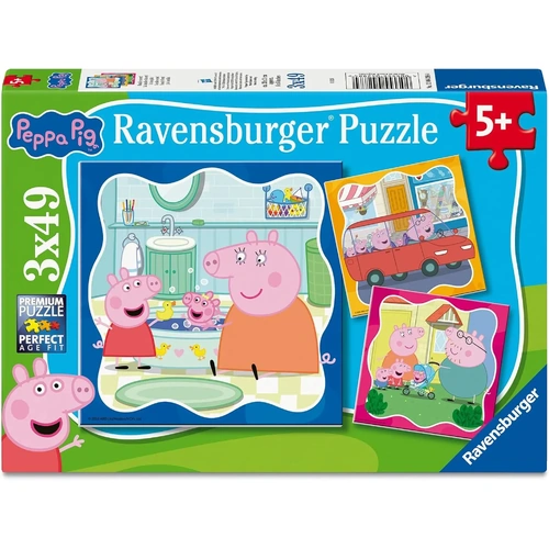 Ravensburger - Peppa Pig Family Firsts! Puzzle 3x49pc