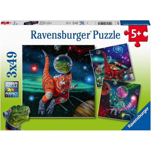 Ravensburger - Dinosaurs in Space Puzzle 3x49pc