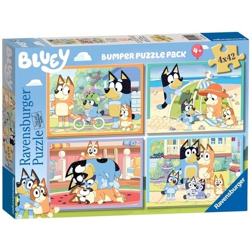 Ravensburger - Bluey Gotta Be Done! Bumper Puzzle Pack 4x42pc