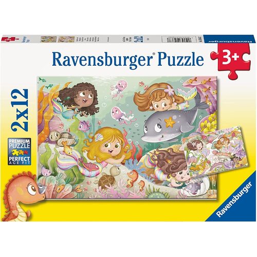 Ravensburger - Fairies and Mermaids Puzzle 2 x 12pc