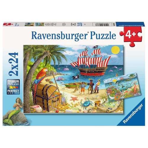 Ravensburger - Pirates and Mermaids Puzzle 2x24pc