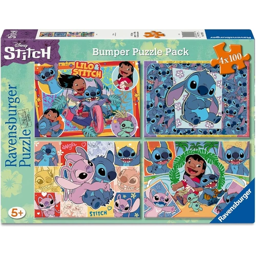 Ravensburger - Disney Stitch Bumper Puzzle Pack 4x100pc