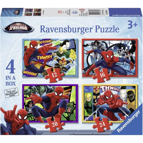 Ravensburger - Marvel Ultimate Spider-Man 4 Puzzles In A Box