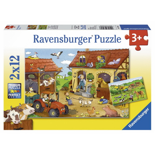 Ravensburger - Working on the Farm Puzzle 2x12pc