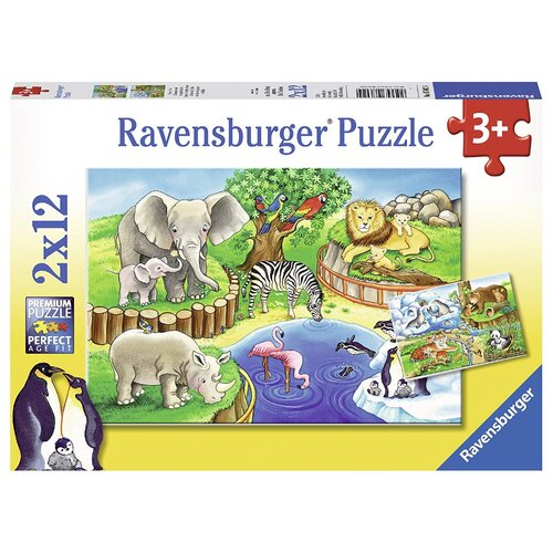 Ravensburger - Animals In The Zoo Puzzle 2x12pc