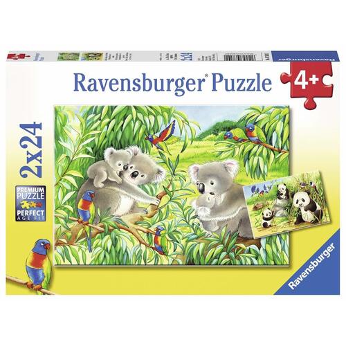 Ravensburger - Sweet Koalas and Pandas Puzzle 2x24pc 