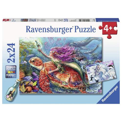 Ravensburger - Mermaid Adventures Puzzle 2x24pc
