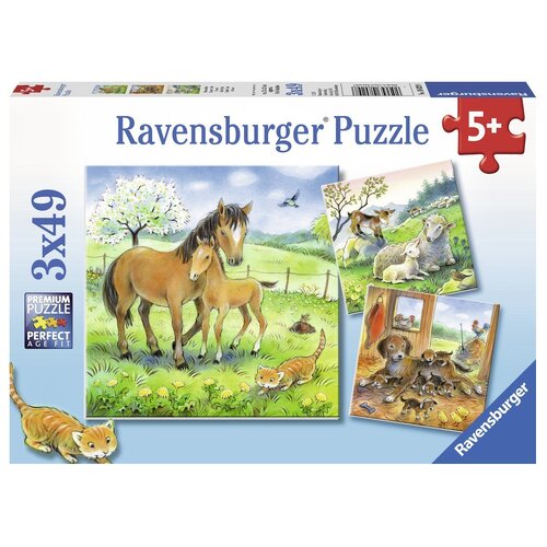 Ravensburger - Cuddle Time Puzzle 3x49pc 