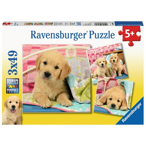 Ravensburger - Cute Puppy Dogs Puzzle 3x49pc