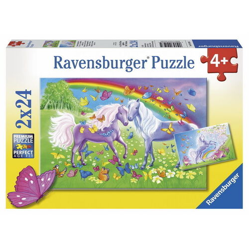Ravensburger - Rainbow Horses Puzzle 2x24pc